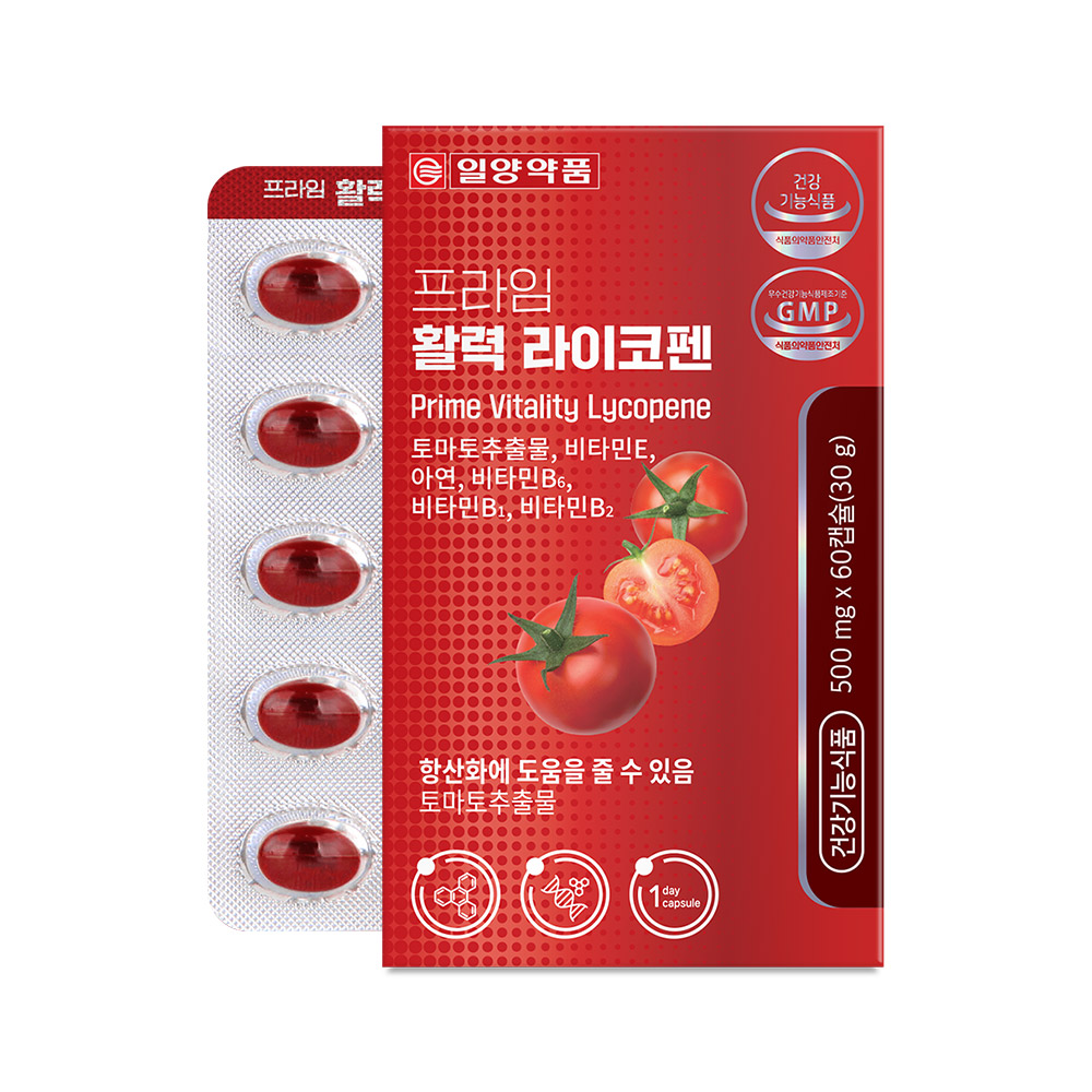일양약품 프라임 활력 <b>라이코펜</b> 500mg x 60캡슐, 1개