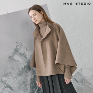 막스스튜디오 25FW 울 블렌딩 핸드메이드 판초 케이프 코트 TV상품