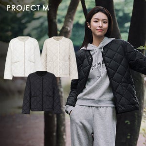 프로젝트엠 25FW 소프트 라운드넥 퀼팅 경량패딩 1종 여성용 TV상품