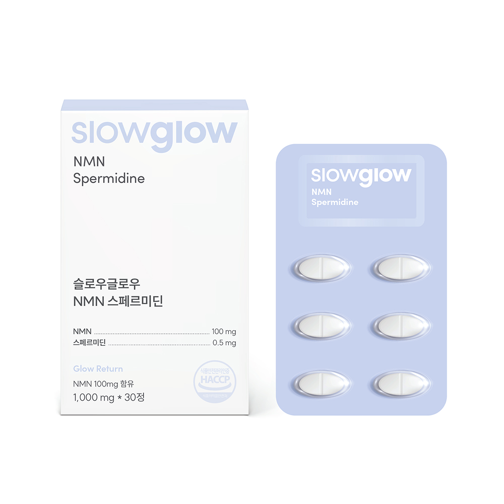 <b>슬로우글로우</b> NMN 스페르미딘 1000mg x 30정, 1개