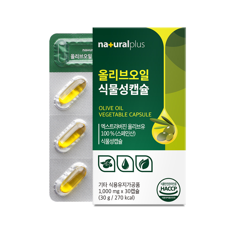 내츄럴플러스 올리브오일 식물성캡슐 1000mg x 30캡슐, 6개