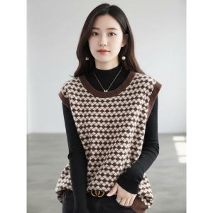 [리블리크] 이글 패턴 니트 베스트_RB3VE009