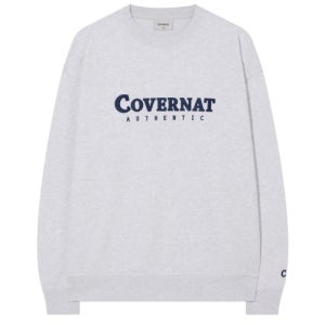 [커버낫] 어센틱 로고 맨투맨 Heather Gray CO2503CRO2HG