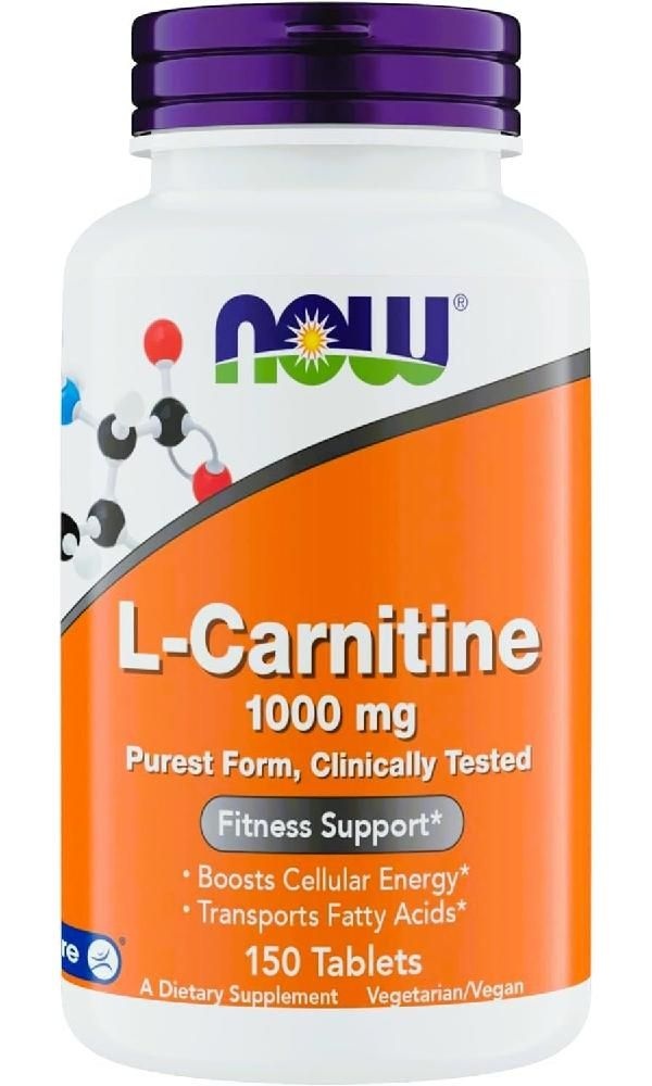 Now 보충제 L-<b>카르니틴</b> 1000mg -  <b>근육</b> 성장 카르니퓨어 유전자 변형 성분 무함유