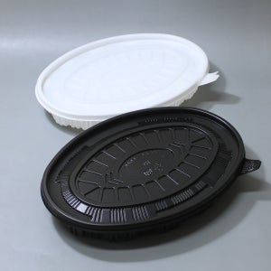 EH 타원찜 340파이 소 100개 세트 백색 검정 해물찜 생선조림 찜닭