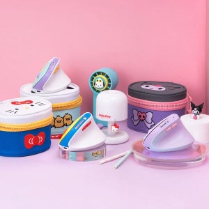 [로이체] 산리오 충전식 무선 무소음 인체공학 버티컬 마우스 (헬로키티, 포차코)