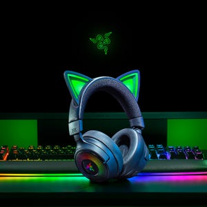 [레이저] 레이저코리아 Kraken Kitty V3 Pro Black 크라켄 키티 V3 프로 블랙 무선 게이밍 헤드셋