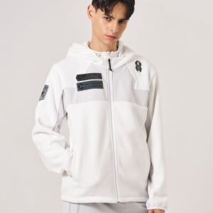 남성 패트롤 플리스 후드 집업,SPKWCNFT304MWHT