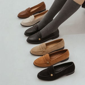 소보제화 [NEW VER.] 미노르 2type 골드버튼 로퍼 2cm