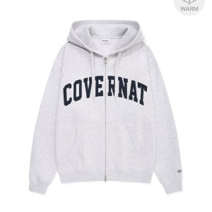 커버낫 아치 로고 기모 후디 집업 Heather Gray
