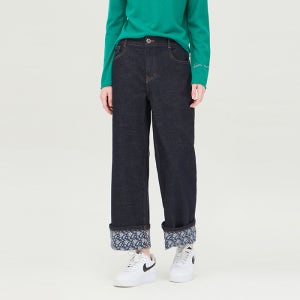 [베네통]2025 WINTER 로고 플레이 롤업 데님 팬츠 BADP60561IN