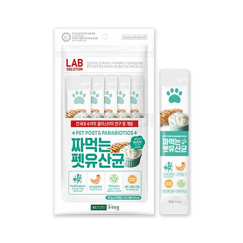 <b>건국유업</b> 짜먹는 펫유산균 강아지 고양이 <b>프로바이오틱스</b> 기능성 영양 간식 5개입