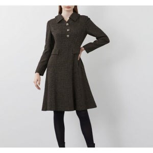 올리비아로렌 체크 A라인 원피스VOCOA3W9211
