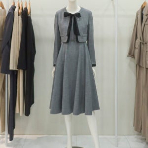 라인 N737 벨티드 배색 타이 원피스(NWOPPK3100) 모다아울렛 대구점