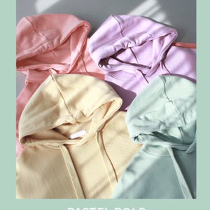 [예쁜색감/캥거루포켓🦘] 파스텔볼드스트링후드티(95차 재입고)