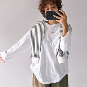 맨더 베이직 루즈핏 코튼 티셔츠