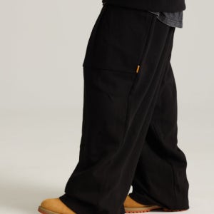 [필립페이커] 더블니 와이드 원턱 트레이닝 트랙 팬츠 블랙 DOUBLE KNEE ONE TUCK TRAINING TRACK PANTS BLACK