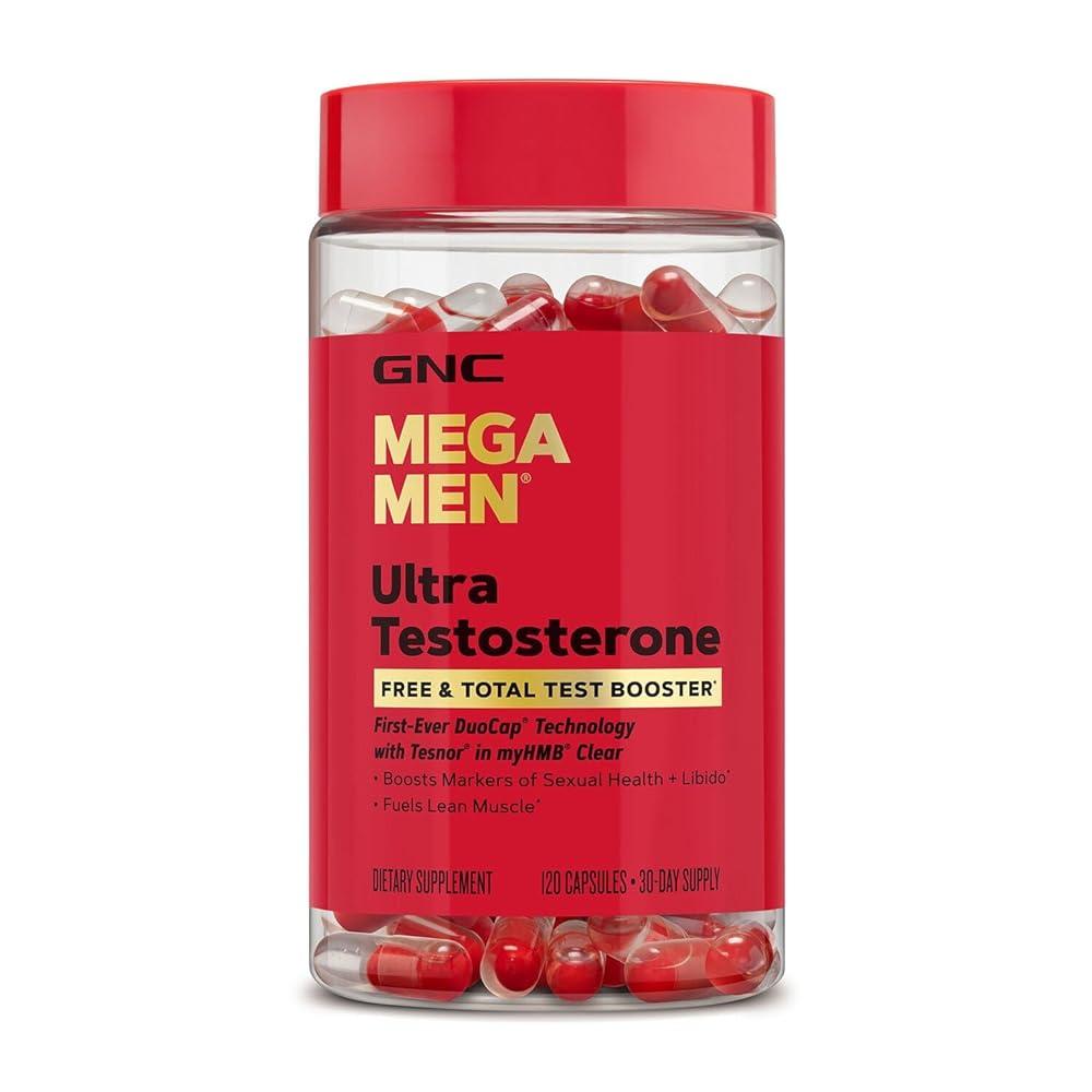 GNC Mega Men 울트라 <b>테스토스테론</b> <b>프리</b> &amp; 토탈 테스트 <b>부스터</b> 120  GNC Mega Men 울트라 <b>테스토스테론</b>  <b>프리</b> &amp;  1개  120정