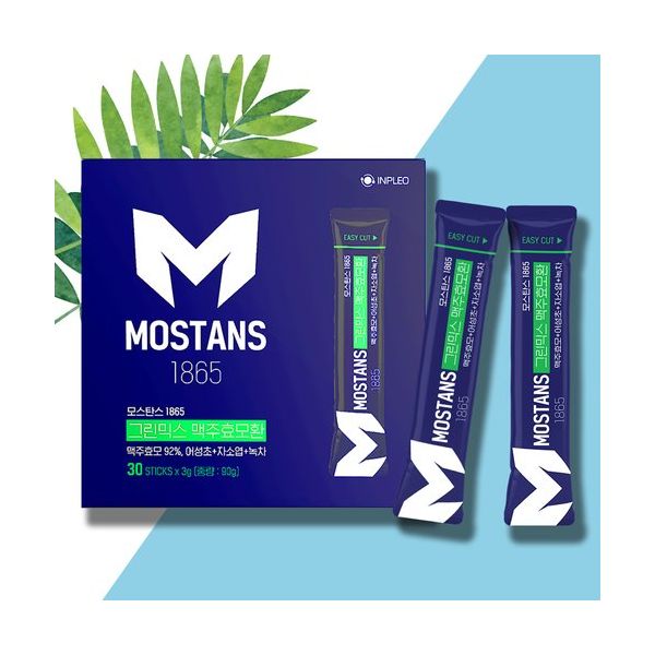 모스탄스 그린믹스 <b>맥주효모</b>환 1개월분 1박스 30스틱  90g