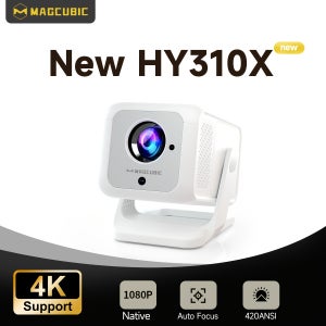 HY310X Android 11 프로젝터 Magcubic 0.8:1 투사율 네이티브 1080P 420ANSI 유연한 회전형 5W 내장 스피커 휴대용 미니홈시어터,