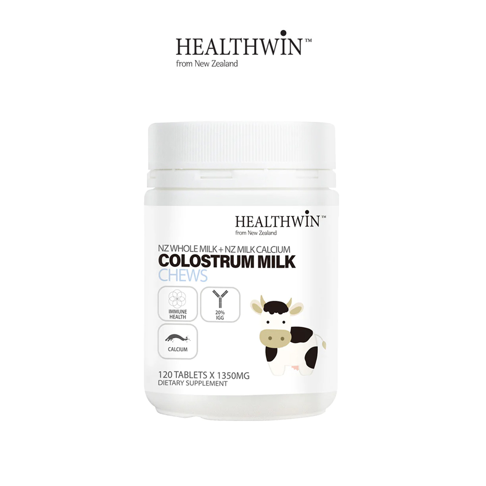<b>헬스윈</b> 뉴질랜드 초유밀크 츄어블 1350mg 씹어먹는 단백질 <b>어린이</b>영양제 120캡슐 1개
