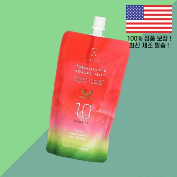 에브리데이즈 <b>에센셜</b> 씨 <b>곤약 젤리</b> 구미 수박 워터멜론 5.07온스 150ml Everydaze Essential <b>Cs</b> Konjac Jel