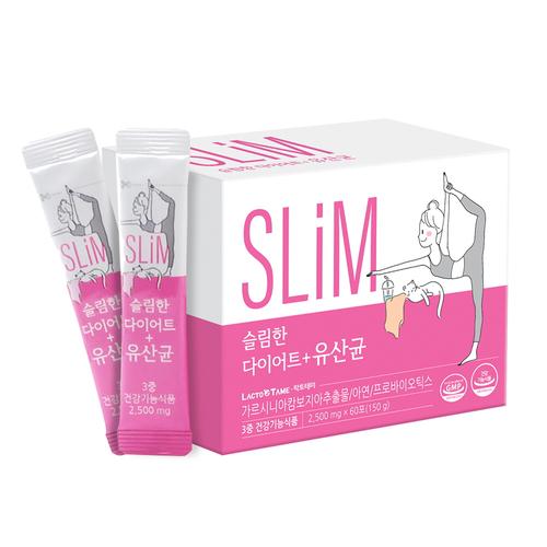 슬림한 다이어트유산균60포 체지방감소 장건강 올인원케어 건강한다이어트 갱년기건강관리 가벼운하루 <b>인생</b>은핏이다 아연 프로바이오틱스 가르시니아 내장지방 피하지방 체중유의적감소
