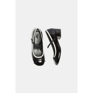 [슈콤마보니][SUECOMMA BONNIE][슈콤마보니]Ribbon piping flat(DG1BA25504BLK)