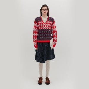 잉크 ■환승연애 김예원 착용■ 드레이프 미니 스커트 - 네이비