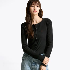 [타미진스] 슬림 립 스냅 버튼 탑 (T32F6TTO01TWT2BDS) T32F6TTO01TWT2BDS