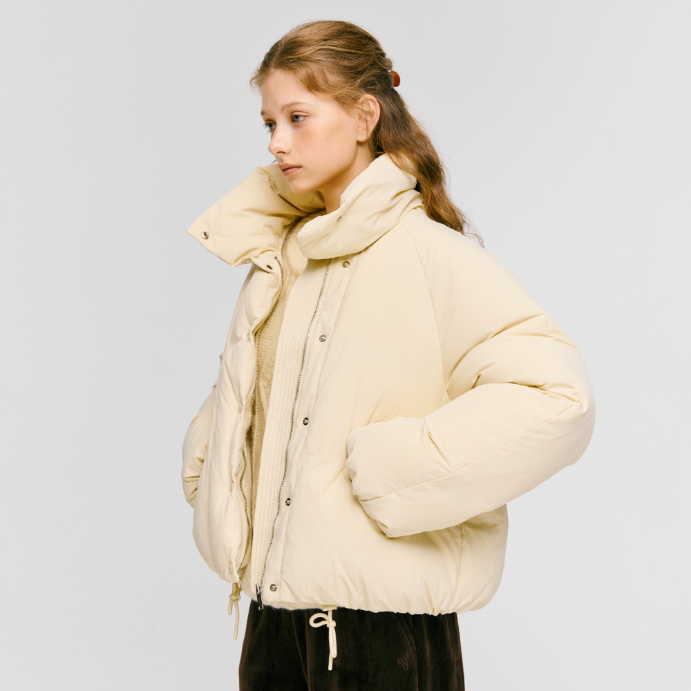 [드파운드] stand collar duck down padded jumper (2color)