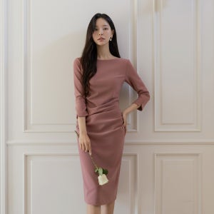 [오늘] 커버 셔링 여리넥 애착 스판 원피스