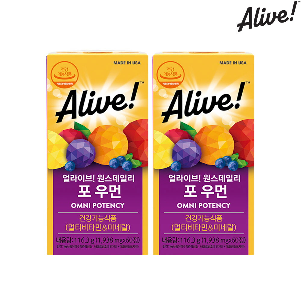 얼라이브 얼라이브 원스데일리 포 우먼 1918mg x 60정 2개 /4개월분