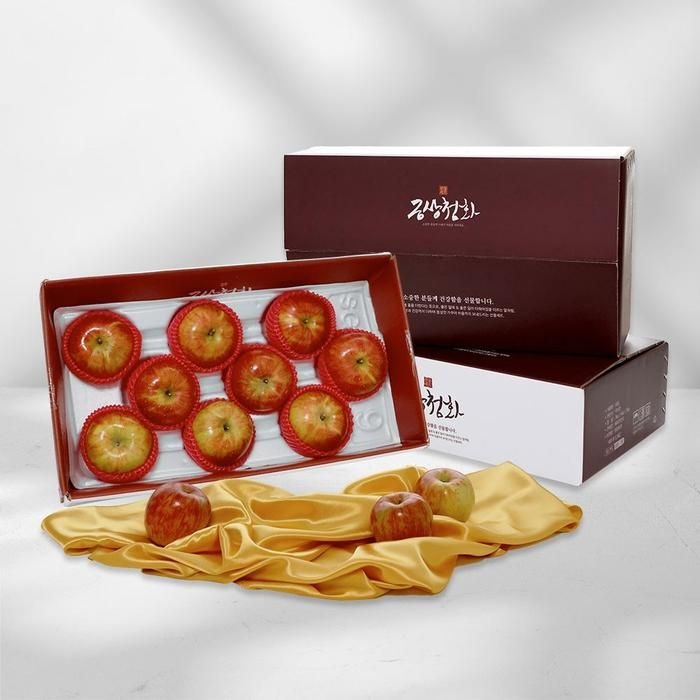 [<b>정해담</b>다] JD-(명절세트) 고급 사과 선물세트 3kg(9과 내외)