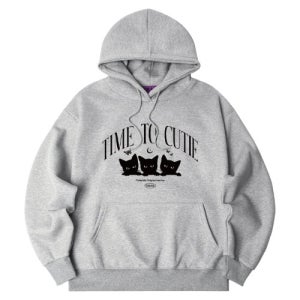 [뉴해빗] N/H TIME TO CUTIE 오버핏 기모 후드_그레이 (SOH4-4NH1215) m1037_1172816