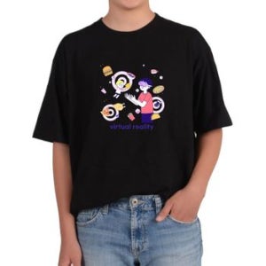 반팔티 가상세계 VR 인공지능 메타버스 그림