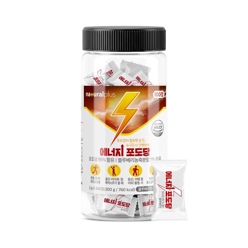 [넛츄] <b>내츄럴플러스</b> 에너지 포도당 <b>수분</b> 전해질 탈수 관리 블루베리맛  100정  1박스
