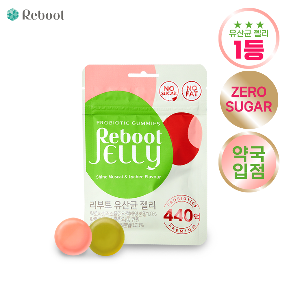 [여배우PICK] ZERO SUGAR 무설탕 무지방 글루텐프리 <b>리부트</b> 유산균 젤리  27g  6개