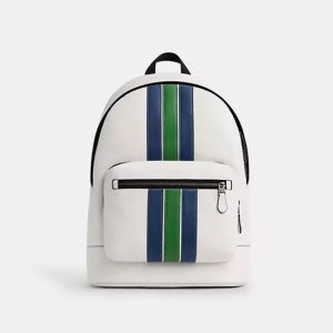 [[코치 공식]] 웨스트 백팩 위드 바시티 스트라이프 (CBI37QBCAH)