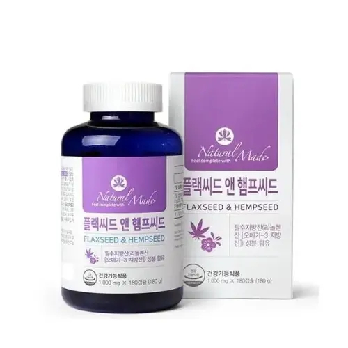 네츄럴메이드 <b>플랙씨드</b>앤햄프씨드180캡슐