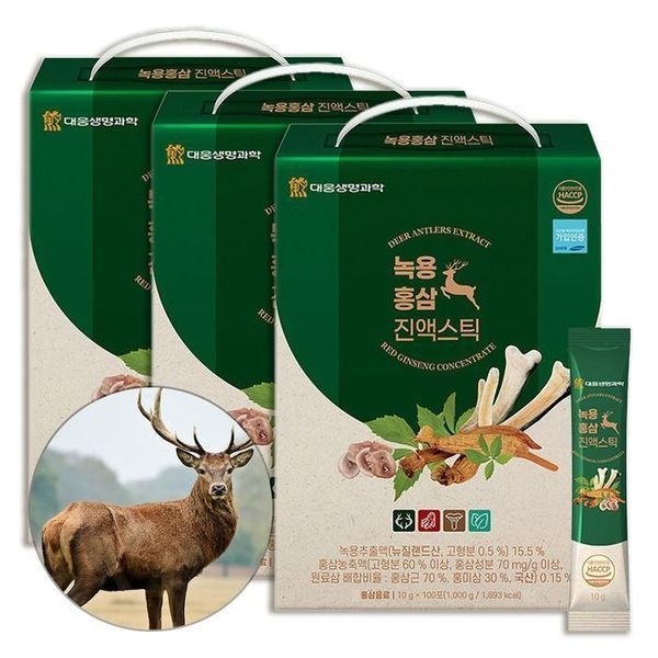 [하프<b>클럽</b>]<b>녹용</b> 홍삼 사철쑥 참당귀 칡 구절초 진액 300스틱