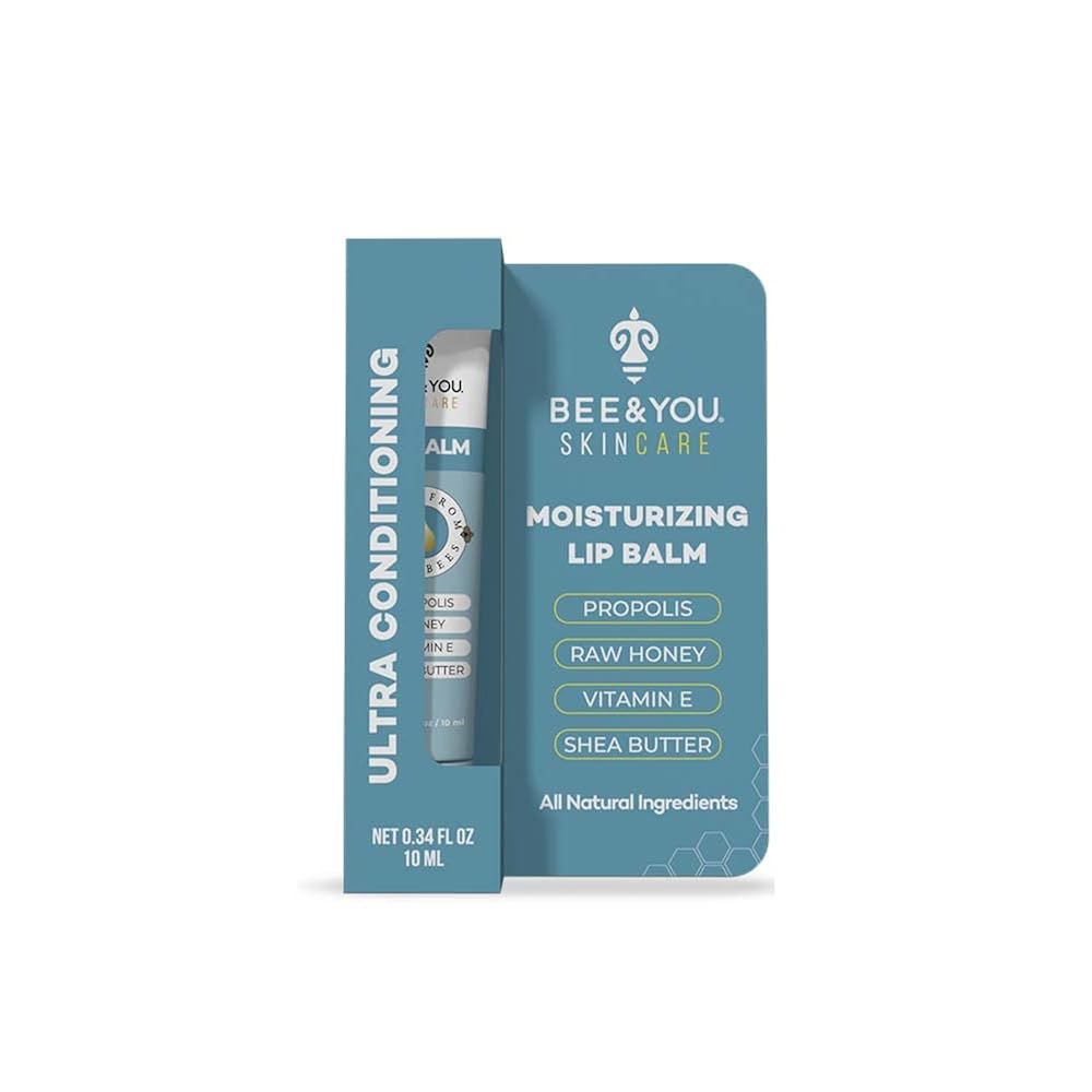 비 <b>앤</b> 유 울트라 컨디셔닝 100프로 포함 천연 보습 립밤 립스틱 트임 립 관리에 도움 밀랍 <b>프로폴리스</b> 추출물 생꿀 <b>비타민 E</b> 시어 버터 10ML  Ultra Conditionin
