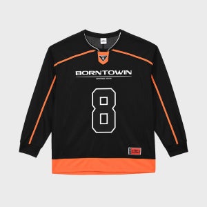 [본투윈] LINE TAPING RUGBY LONG SLEEVE [BLACK]