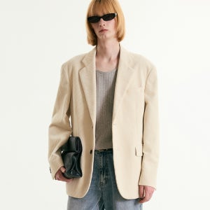 [TNGT] (TNGT) Corduroy Jacket Cream TNJA5F104CR