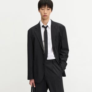 [TNGT] (TNGT) Wool Blended Comfort Jacket Dark Grey TNJA5F100CG