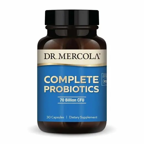 <b>Dr. Mercola</b> Complete Probiotics - 700억 CFU - , 소화 및 장 건강 지원 - 10가지 균주 특징 - 선반 <b>안정</b>