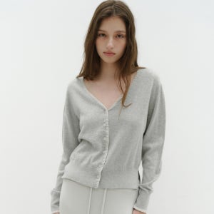 [로우타이드] HAND STITCH CARDIGAN [GREY] LK3C2MCD81GRA
