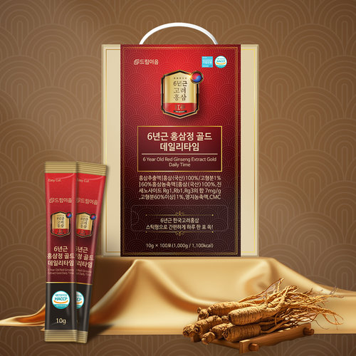 드림이음 <b>6년근</b> <b>홍삼정</b> 골드 스틱 <b>데일리타임</b> 10g x 100포 1박스