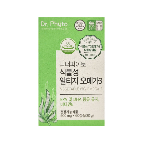 닥터<b>파이토</b> 닥터<b>파이토</b> 식물성 알티지 <b>오메가</b>3 500mg x 60캡슐 damda
