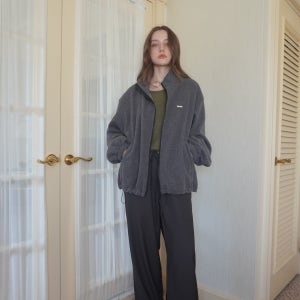 [무드에디션] Basic fleece zip-up (Gray)